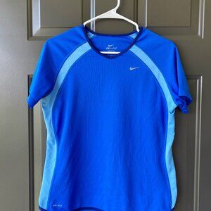 Nike Dri-FIT V Neck Tee Soccer Top Womens L Large Performance Shirt
